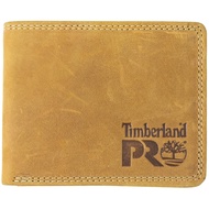 Timberland PRO Men's Slim Leather RFID Bifold Wallet with Back ID Window Wheat Pullman