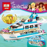 Lepin Model building toy 01044 618pcs Compatible with  ing Friend 41015 Dolphin Cruiser Vessel Ship