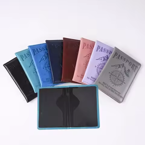 2025 Compass Printed Color Change Passport Cover Passport Holder Ticket Clip Passport Wallet Travel 