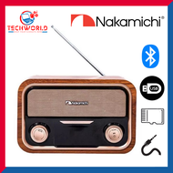 Nakamichi soundbox Lite 4 in 1 Speaker| Retro Wooden Music Station 2.0| Bluetooth| Radio FM| Aux| Micro sd| Usb| LED Display| Clear Vocals &amp; rich Bass