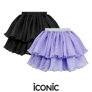EIRENE SKIRT 20605 Solid Color Two Layers Elastic Waist FreeSize