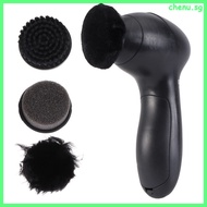 【 】 Electric Shoe Shiner Brush Leather Shoes Buffing Tool Polishing Footwear Care Polisher Cleaning Kit