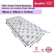 Baby Fitted Bedsheet 100% Cotton (60cm x 120cm x 12.5cm) (Cadar Tilam Baby)