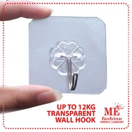 ME Fashion UP TO 12KG Transparent Wall Hook Holder Gel Stick Mounted Home Decoration Appliances Kitc