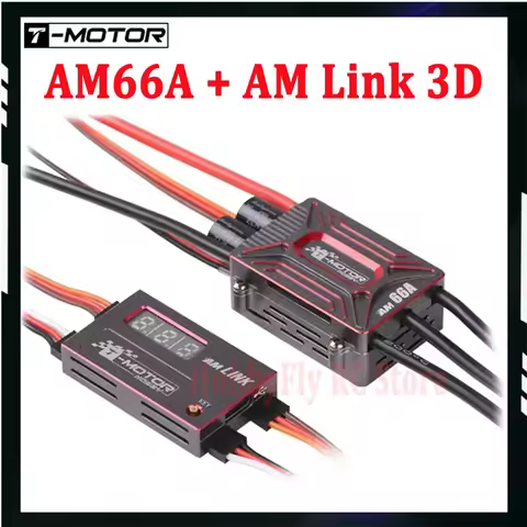 T-MOTOR AM66A 66A 3-6S BLHeli_S 32 ESC and AM Link 3D Telemetry Card Dshot1200 Electronic Speed Cont