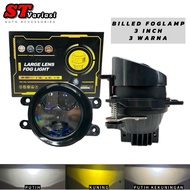 Billed Foglamp LED 3 Inch 3 Colors White Yellow White Yellow Yellow Yellow Billed Foglamp LED 3 Inch