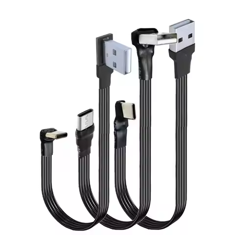1M 2M 3M 5CM USB-C Type C Male UP Down Angled 90 Degree to USB 2.0 Male Data Cable USB Type-c Flat C