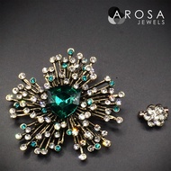 AROSA JEWELS Flora Series 2-in-1 set brooch pin kerongsang A9-03 (6.0cm x 6.0cm)