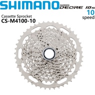 Shimano DEORE เทป M4100 10สปีดจักรยานภูเขา MTB CS M4100 11-42T 11-46T เทปคาสเซ็ทดั้งเดิมจักรยานอุปกร