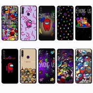 for Huawei Y6P Y7A Y8P Y9A Y5 Y6 Prime J10 Among Us Black edged TPU phone case | showcasing the orig
