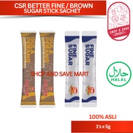 CSR Better Fine / Brown Sugar Sachet 1's x 5g | CSR Gula Halus / Perang Pek Kecil