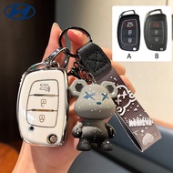 TUP Car Key Cover Case Hyundai HB20 2013/HB20S/HB20 2018 Car Folding Key Cover Keychain
