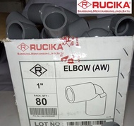 1 Pcs Elbow Pipa Pvc 1 inchi AW Tebal Rucika / Knee Pipa - Paralon / Sambungan Pipa Bengkok / Bengk