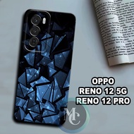 CC20 Flexible rubber softcase for oppo reno 12 5g and oppo reno 12 pro/ Motif abstark/case oppo reno