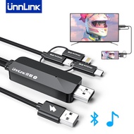 Usb C ไปยังสาย Hdmi Mirro Type C เป็น HDMI โทรศัพท์สายเคเบิลทีวี Lightning 3 In 1พร้อมเสียงสำหรับ Ipad
