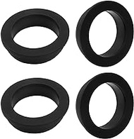 Hordion 4Pcs Rubber Grommets 2" Drill Hole, 1-9/16" ID Hole Grommet Seal Black Hole Plugs for Vinyl Tubing Wiring Hydroponic Irrigation Systems
