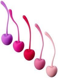Shibari Cherry Kegel Balls, 5Piece Variable, Weighted Set to Exercise & Tone Pelvic Floor Muscles, M