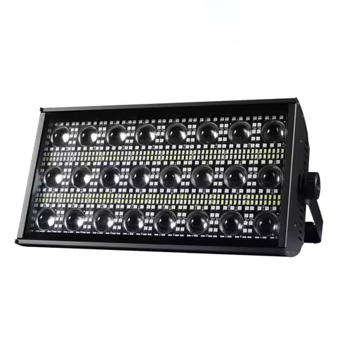 300W LED Beam&Strobe RGBW 4in1 48 Partition Strobe Light 24PCS 8000K Strobe DMX Super Bright Dj Wash