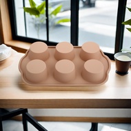 6 Cup Silicone Muffin Tray Flexible Food-grade DIY Cake Decoration Tool Great For Baking Egg Muffin