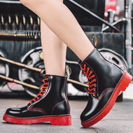 New Autumn Winter Martin Boots Men Leather Motorcycle Boots Comfortable Fashion Platforms Boot Increase Height Ankle Boots Women