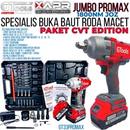 MESIN IMPACT WRENCH JUMBO GTOOLS GT33PROMAX CVT 1800NM strong IMPEK car motorbike engine TRUCK XAPR