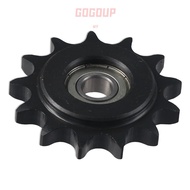 GOGUVO Chain Idler Sprocket, 13 Tooth 10mm Bore 1/2" Pitch Convex Idler Gear, with Insert C45 Carbon