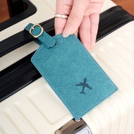 New Style PU Luggage Tag Travel Abroad Boarding Pass Luggage Tag Anti-Lost Name Card Luggage Tag Gif