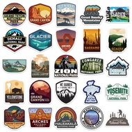 ! National Park USA Yellowstone Camping outdoor sticker Fishing Skateboard 50pcs Geographic