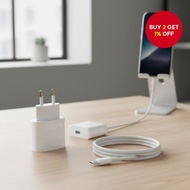 PD 20W Type-C Power Adapter with 35W USB C Turbo Charger Cable for iPhone 15 16 17 Pro Max