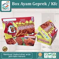 M Fried Chicken Dkriuk Geprek Chicken Box Premium Laminated Ivori Chicken Rice Box
