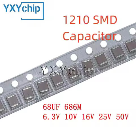 10PCS 1210 68UF 686M 6.3V 10V 16V 25V 50V ±20% X5R SMD Chip Multilayer Ceramic Capacitor