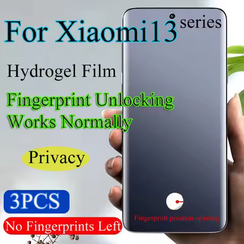 Xiaomi13Ultra Soft Screen Protector For Xiaomi 13Pro Privacy Hydrogel Film Xiaomi 13 Fingerprint Unl
