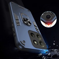 For Motorola Moto G15 / G15 Power 5G Rugged Armor Case with Ring Holder Kickstand Protective Cover