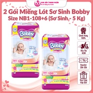 Miếng Lót Sơ Sinh Bobby Newborn1-108+6 Miếng (NB1-108) Cho Bé Từ Mới Lọt Lòng Đến Dưới 5 Kg - Kho Bỉ
