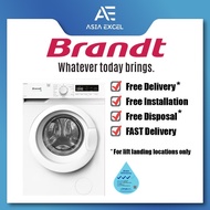 BRANDT WFBS84QWA 8KG INVERTER WHITE FRONT LOAD WASHING MACHINE