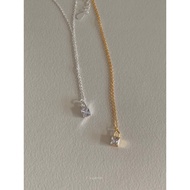 |'lock you 'Zircon lock Sterling Silver Necklace