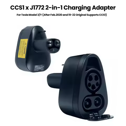 CCS1 & J1772 2-in-1 Charging Adapter US for Tesla Model 3/Y/X/S NACS DC Fast &AC Slow Charging Adapt