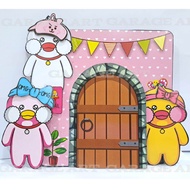BEBEK VIRAL PINK RUMAH BEBEK BONEKA KERTAS PAPER DOLLS HOUSE MAINAN EDUKATIF ANAK BISA BONGKAR PASAN
