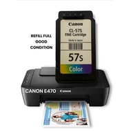 CARBON INK WITH REFILL FULL-INK CL-57s FINE CARTRIDGE 57-COLOR 13ml USED ORIGINAL CANON MADE IN JAPA