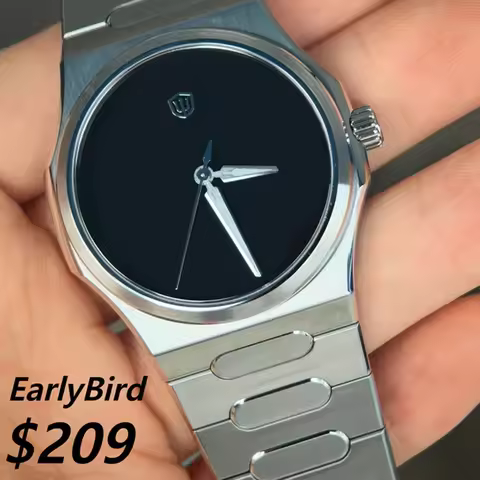 Watchdives WD0016 Super Black Men Watch Ultra Light-Absorbing Dial VH31/VH60 Sweep Second Quartz Mov