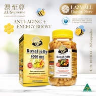 AUSupreme Royal Jelly 1.1% 1000mg - Promotes Anti-Aging, Improves Skin Complexion &amp; Sleep Quality, For Radiant Looking Skin - (365 Capsules)