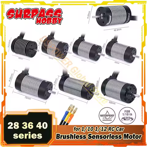 Rocket Brushless Sensorless Motor F540 2845 3650 3660 3665 3670 3674 4068 Waterproof for 1/10 1/12 R