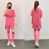 ชุดฝึกซ้อมกีฬาเด็กผู้หญิงใหม่ชุดทีมแข่งขัน Cristiano Ronaldo Messi เสื้อแข่งฟุตบอล