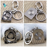 QUANTUMSKY Automotive Engine Rotary Keyring, Zinc Alloy Smooth Spinning Rotor Keychain, Bag Charm Hi