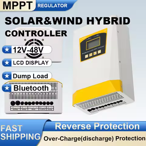 MPPT System 1KW-10KW 48V 24V DC Output Off Grid Wind Hybrid Controller For Solar PV Wind Turbine Use
