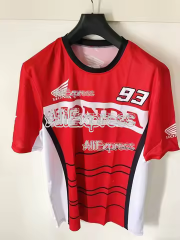 2025 Summer Fashion HRC Honda Racing Printed Men 93 Mark Marquez Racing T-shirt HRC Cycling Clothing