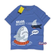 RGKids Boys' T-Shirt 4-12 Years Shark Hungry Blue Denim Shark