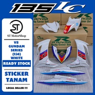 YAMAHA LC-135 LC135 V8 GUNDAM SERIES (156) WHITE COVER SET (STICKER TANAM) RAPIDO NEW ACCESSORY AKSE