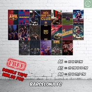 Poster Dinding Aesthetic Motif Barcelona Fc - 220GSM - Dekorasi Ruangan Kekinian - Hiasan Dinding Ka