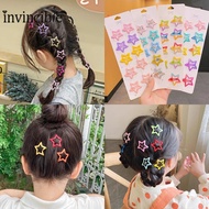 Colorful Y2K Pentagram Side Bangs Hairpin/ Korean Five-Pointed Star Snap BB Clips/ Girls Simple Meta